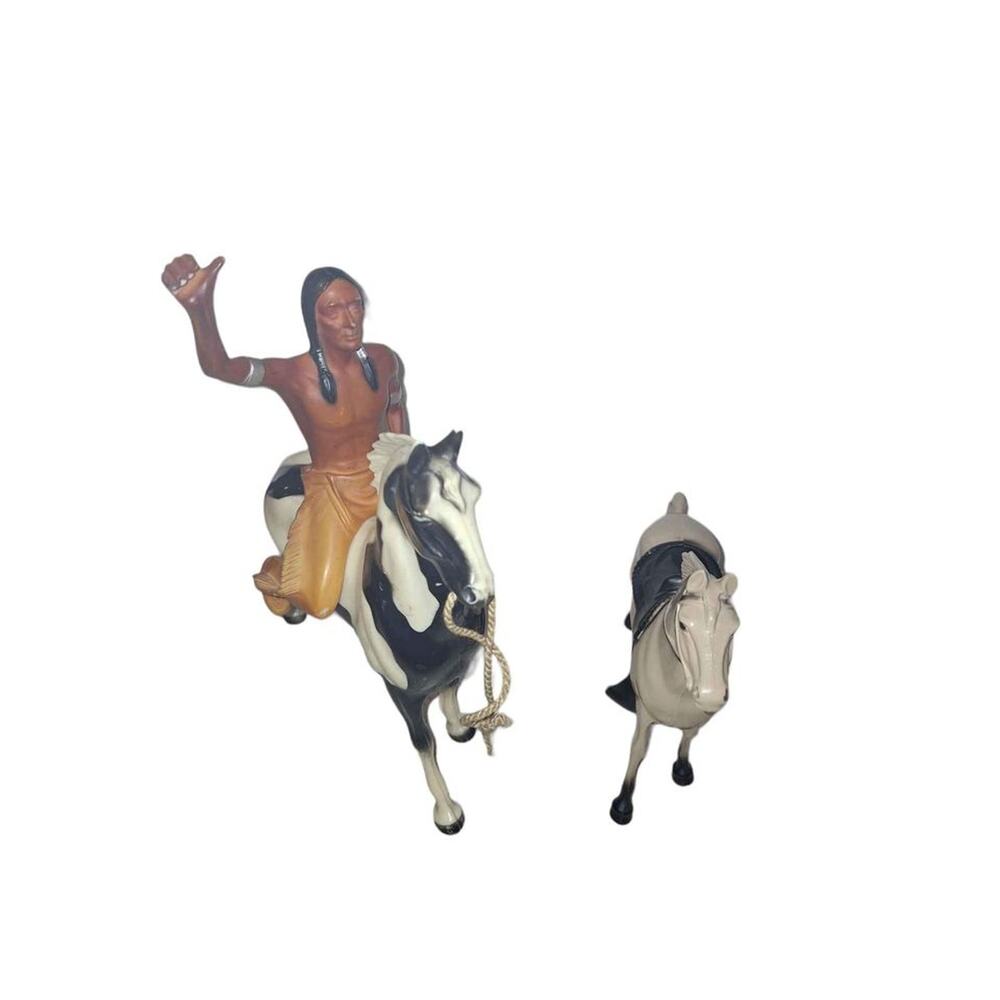 Vintage 1950's Hartland Indian Chief Thunderbird & Pinto the Horse